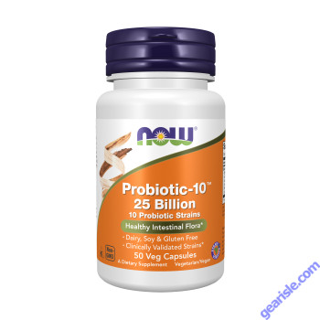 NOW Foods Probiotic-10 25 Billion 50 Veg Capsules
