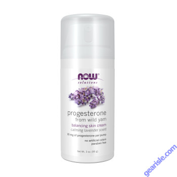 NOW Foods Progesterone from Wild Yam with Lavender Balancing Skin Cream 3 oz.