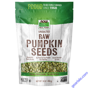 NOW Foods Pumpkin Seeds Raw & Unsalted 16 oz.