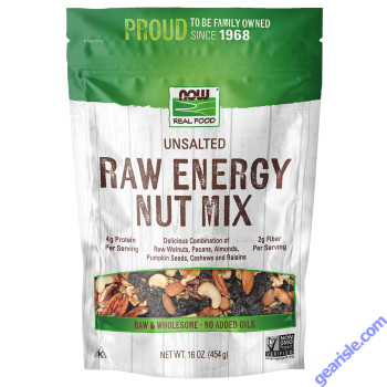 NOW Foods Raw Energy Nut Mix Unsalted 16 oz.