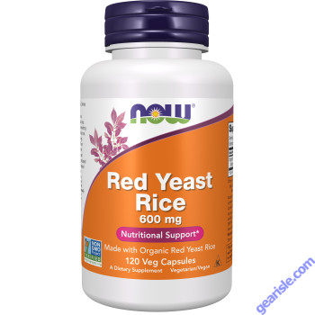 NOW Foods Red Yeast Rice 600mg 120 Veg Capsules
