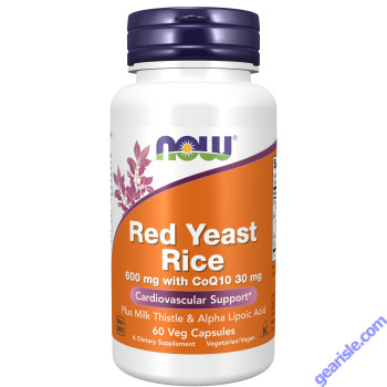 NOW Foods Red Yeast Rice 600mg with CoQ10 30mg 60 Veg Capsules