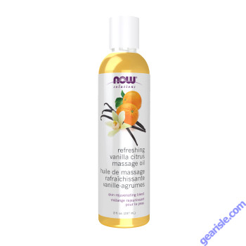 NOW Foods Refreshing Vanilla Citrus Massage Oil 8 fl oz