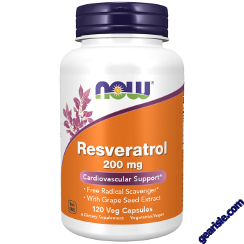 NOW Foods Resveratrol 200mg 120 Veg Capsules