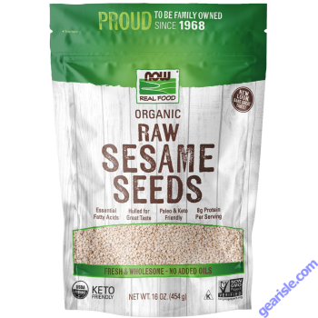 NOW Foods Sesame Seeds Organic & Raw 16 oz.