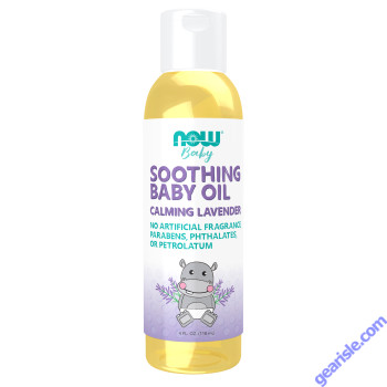 NOW Foods Soothing Baby Oil Calming Lavender 4 fl oz