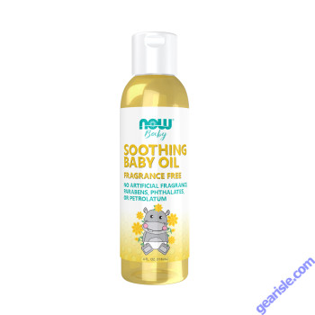 NOW Foods Soothing Baby Oil Fragrance Free 4 fl oz