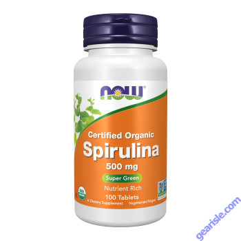 NOW Foods Spirulina 500mg Organic 100 Tablets