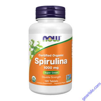 NOW Foods Spirulina Double Strength 1000mg Organic 120 Tablets