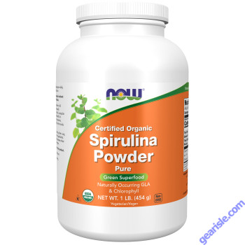 NOW Foods Spirulina Organic Powder 1 lb.