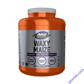 Front view of NOW Sports Waxy Maize Powder 5.5 lbs packaging