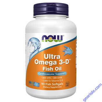 NOW Foods Ultra Omega 3-D Fish Oil 90 Fish Softgels