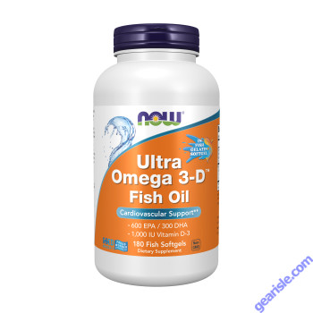 NOW Foods Ultra Omega 3-D Fish Oil 180 Fish Softgels