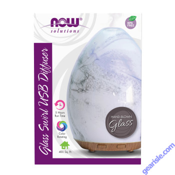 NOW Foods Ultrasonic Glass Swirl USB Oil Diffuser