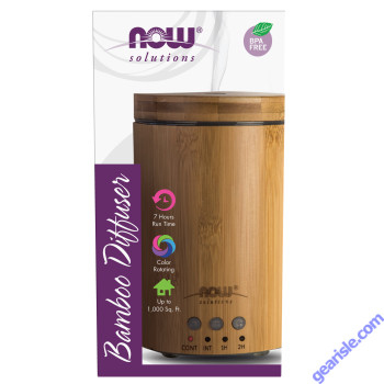 NOW Foods Ultrasonic Real Bamboo Essential Oil Diffuser