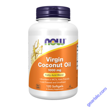 NOW Foods Virgin Coconut Oil 1000mg 120 Softgels