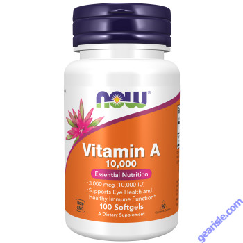 NOW Foods Vitamin A 10000IU 100 Softgels