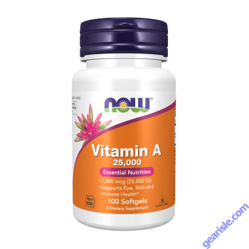 NOW Foods Vitamin A 25000 100 Softgels