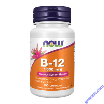 NOW Foods Vitamin B-12 Cobalamin 1000mcg 100 Lozenges