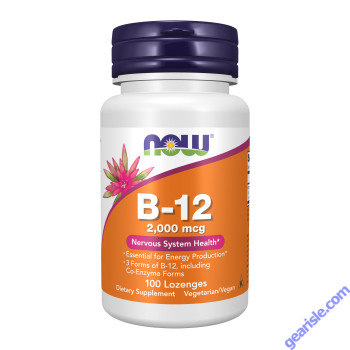 NOW Foods Vitamin B-12 Cobalamin 2000mcg 100 Lozenges