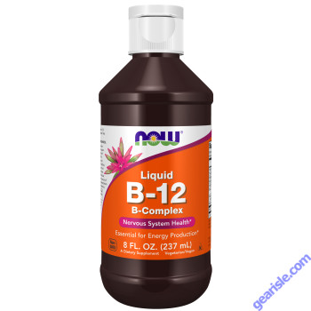 NOW Foods Vitamin B-12 Cobalamin Complex Liquid 8 oz.