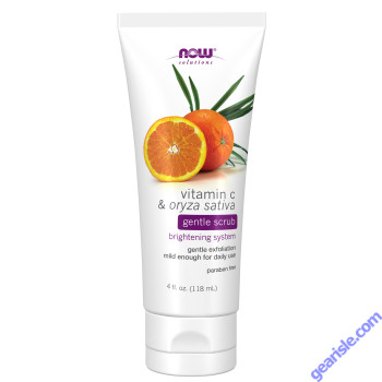 NOW Foods Vitamin C & Oryza Sativa Gentle Scrub 4 fl oz