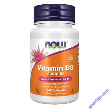 NOW Foods Vitamin D-3 Cholecalciferol 2000IU 240 Softgels