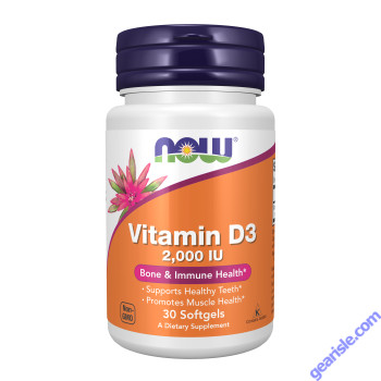 NOW Foods Vitamin D-3 Cholecalciferol 2000IU 30 Softgels