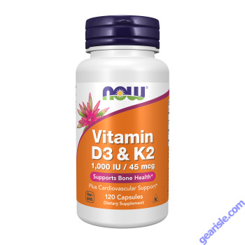 Vitamin D-3 & K-2 120 Capsules, front of bottle