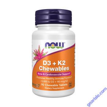 NOW Foods Vitamin D-3 Cholecalciferol & K-2 90 Chewables