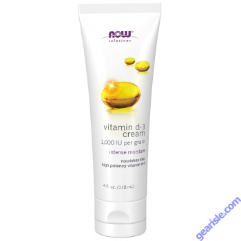 NOW Foods Vitamin D-3 Cholecalciferol Cream 4 fl oz