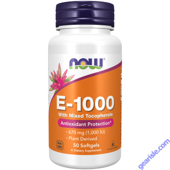 NOW Foods Vitamin E-1000 Mixed Tocopherols 50 Softgels