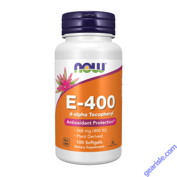 NOW Foods Vitamin E-400 D-Alpha Tocopheryl 100 Softgels