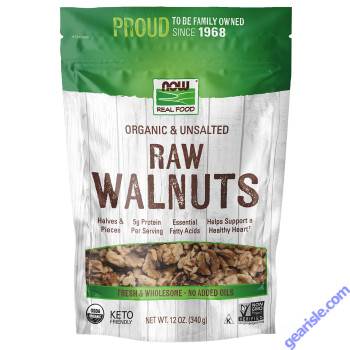 NOW Foods Walnuts Organic Raw & Unsalted 12 oz.