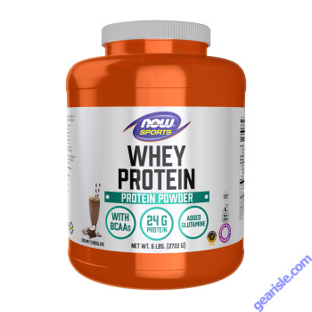 NOW Foods Whey Protein Creamy Chocolate Powder 6 lbs.