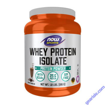 NOW Foods Whey Protein Isolate Creamy Chocolate Powder 1.8 lbs.