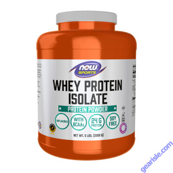 NOW Foods Whey Protein Isolate Unflavored Powder 5 lbs.