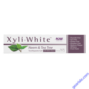 NOW Foods Xyliwhite Neem & Tea Tree Toothpaste Gel 6.4 oz.