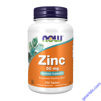 NOW Foods Zinc 50mg 250 Tablets