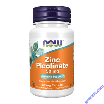 NOW Foods Zinc Picolinate 50mg 60 Veg Capsules