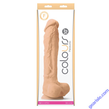 NS Colours Pleasures Realistic Silicone Dildo 10" Suction Cup box