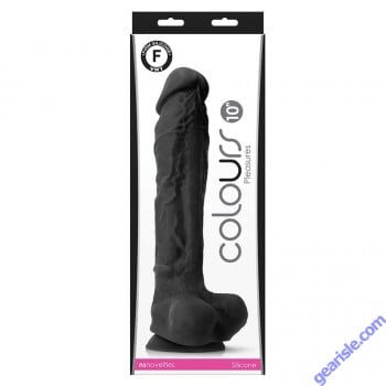 Dildo NS Colours Pleasures Realistic Silicone 10" Suction Cup Black