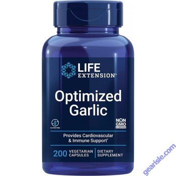 Life Extension Immune Support Optimized Garlic 1200mg bottle