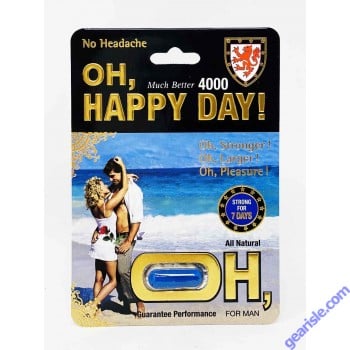 Oh Happy Day 3000 7 Days For Men Natural Libido Enhancer 3000mg 1 Pill Capsule by Love & Love Inc