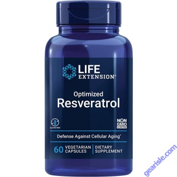 Life Extension Gluten Free Optimized Resveratrol 60 Veggie Caps bottle