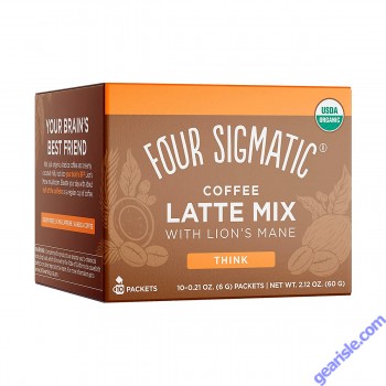 Organic coffee latte mix in a cup