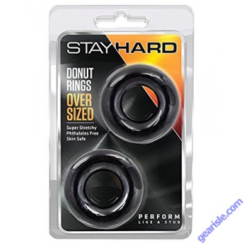 Blush Novelties Stay Hard Donut Rings Oversize Black
