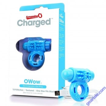 Charged Owow Vibe Ring Blue ScreamingO