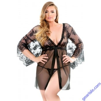 Courtney Lace Robe G-String Curve P209