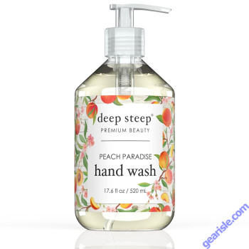 Peach Paradise Hand Wash 17.6 Oz Vegan Deep Steep Premium Beauty